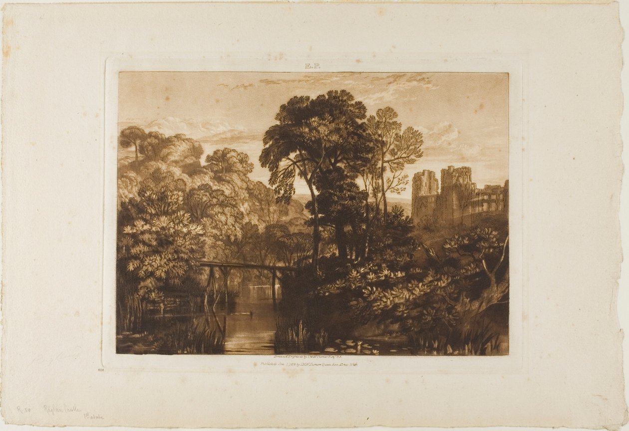 Berry Pomeroy kastély, 58-as tábla a Liber Studiorumtól alkotó: Joseph Mallord William Turner