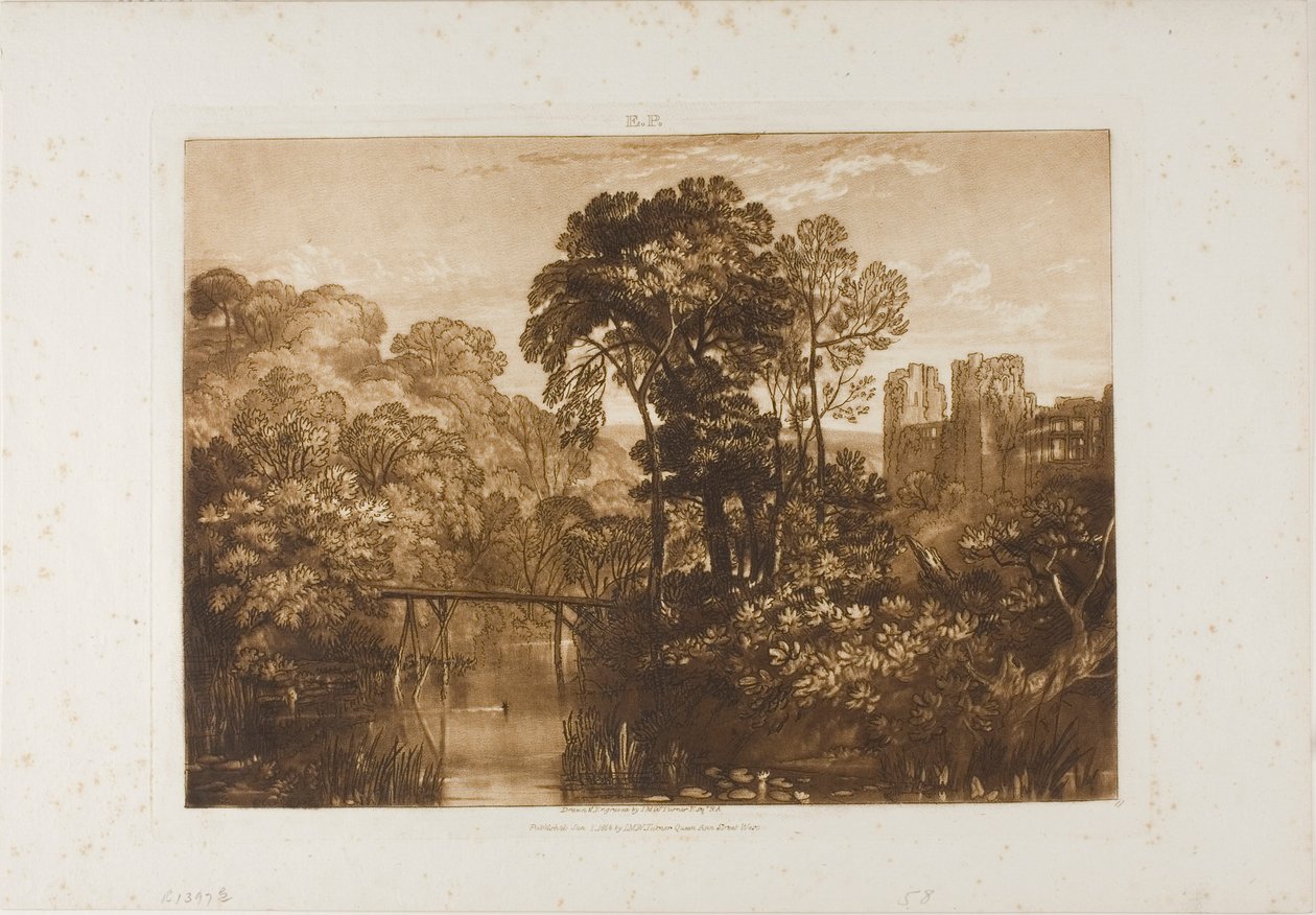 Berry Pomeroy kastély, 58-as tábla a Liber Studiorumtól alkotó: Joseph Mallord William Turner