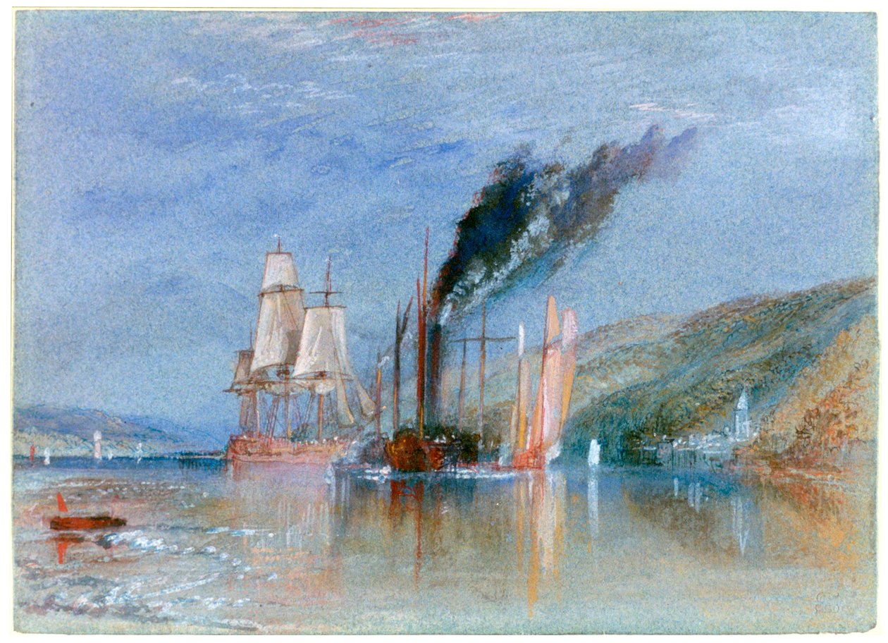 Quillebeuf és Villequier között, 1832 alkotó: Joseph Mallord William Turner
