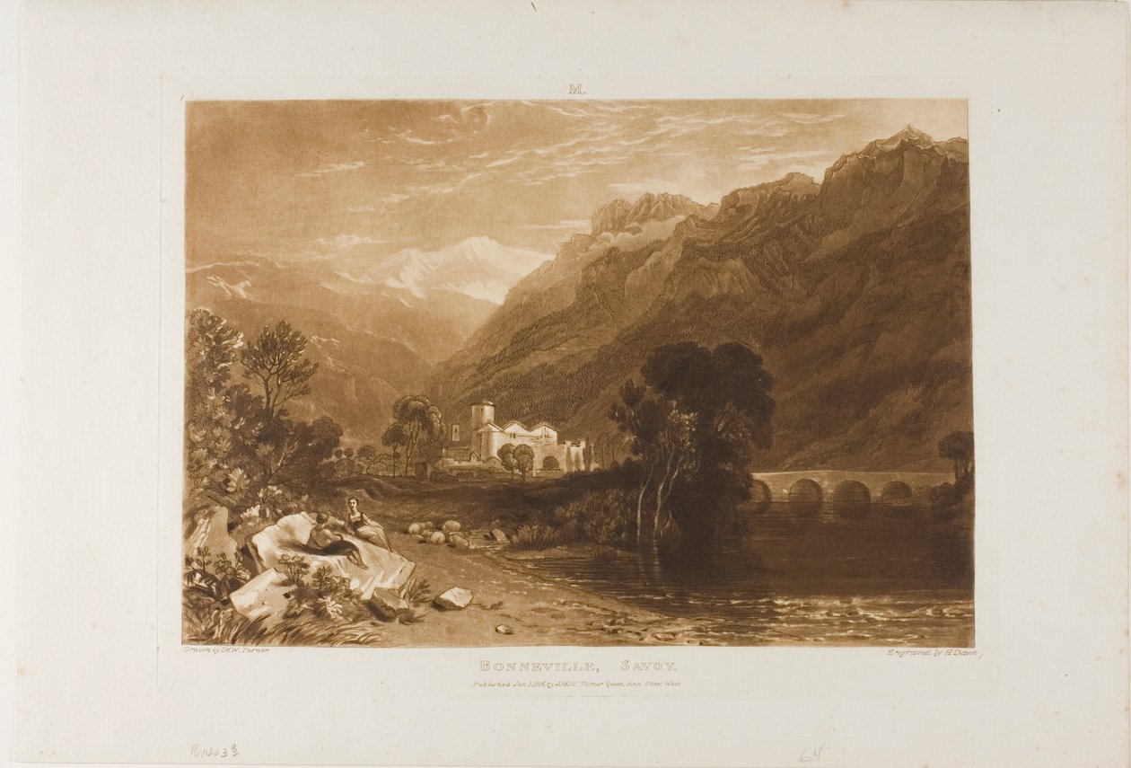 Bonneville, 64-es lemez a Liber Studiorumtól alkotó: Joseph Mallord William Turner