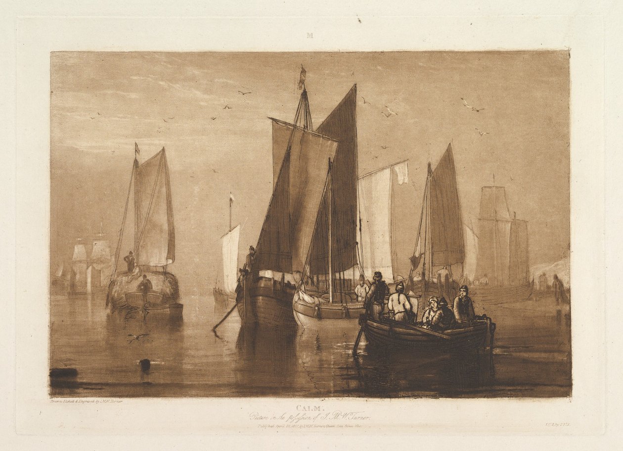 Calm Liber Studiorum, IX. rész, 44. tábla, 1812. április 23 alkotó: Joseph Mallord William Turner