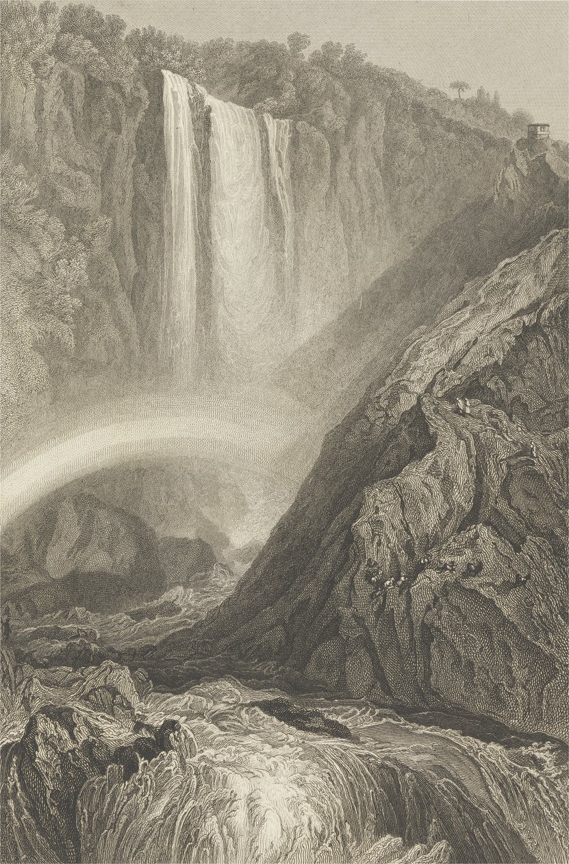 Terni kaszkádja, 1820 körül alkotó: Joseph Mallord William Turner
