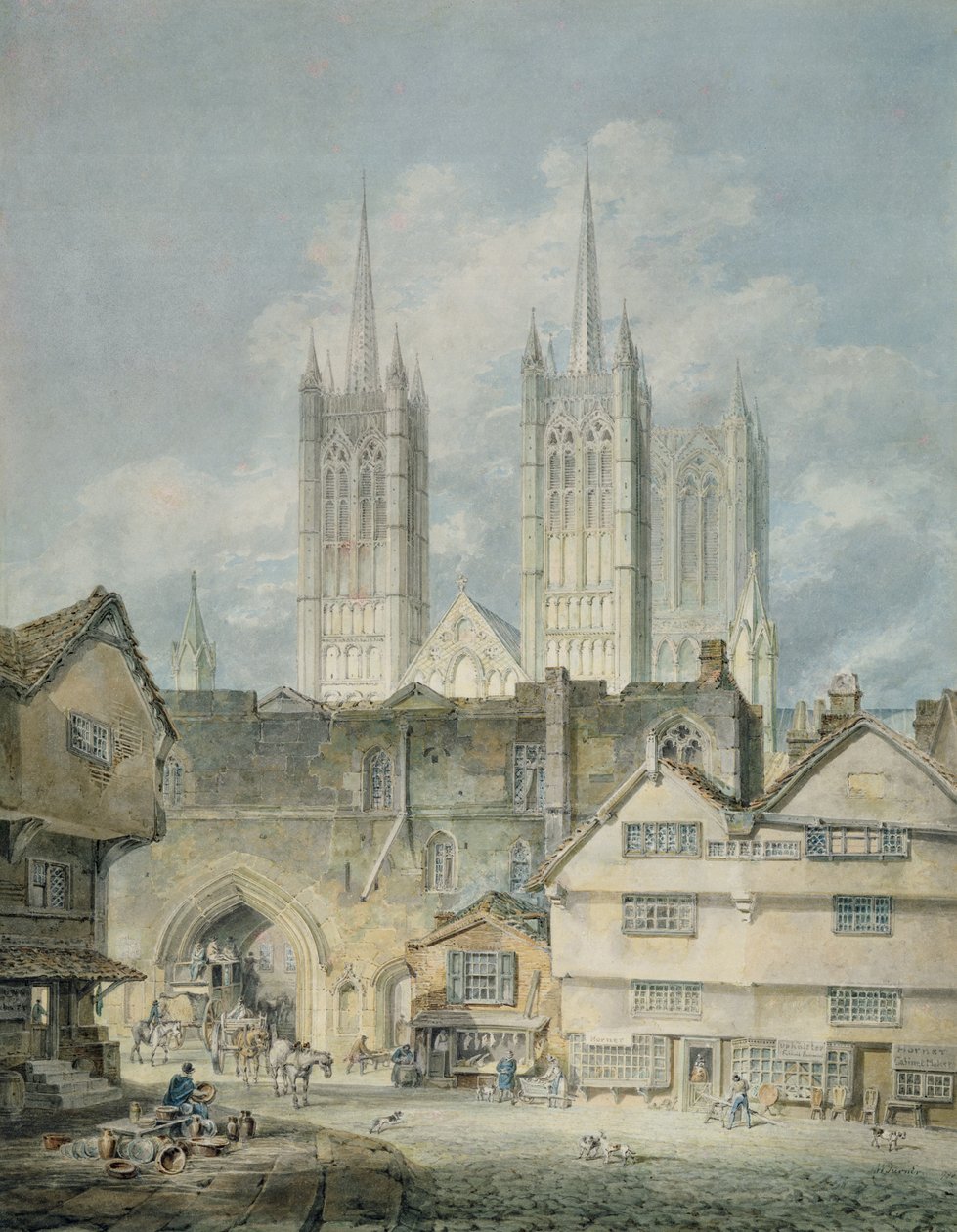 Katedrális templom Lincolnban, 1795 alkotó: Joseph Mallord William Turner