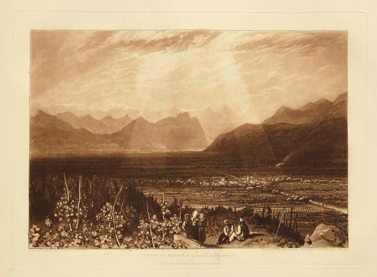 Alpok vonulata Grenoble-tól Chambéry-ig alkotó: Joseph Mallord William Turner