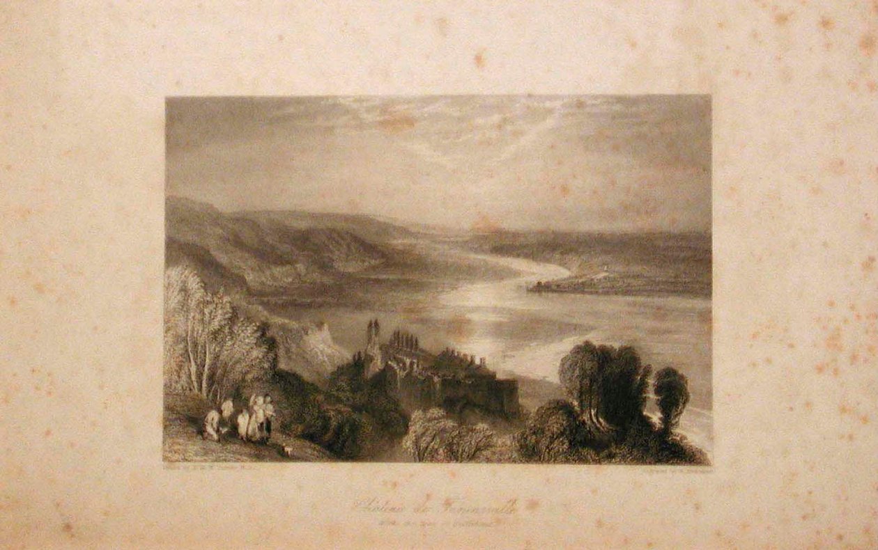 Tancarville kastélya Quilleboeuf városával alkotó: Joseph Mallord William Turner