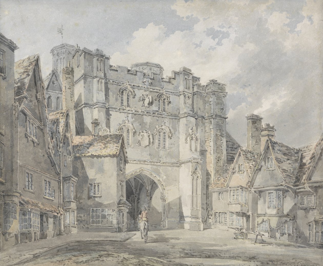 Christ Church Gate, Canterbury, 1793-94 (wc papíron) alkotó: Joseph Mallord William Turner
