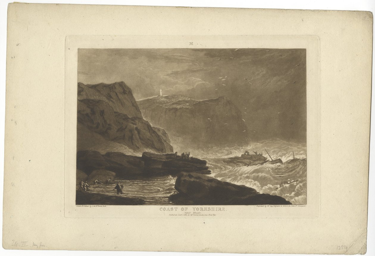 Yorkshire tengerpartja (rézkarc) alkotó: Joseph Mallord William Turner