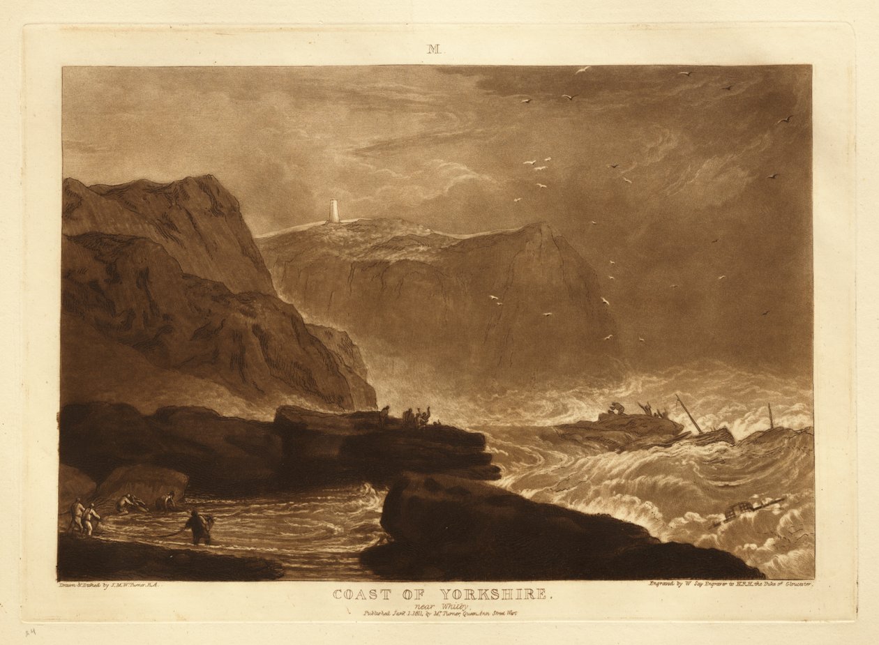 Yorkshire partvidéke alkotó: Joseph Mallord William Turner