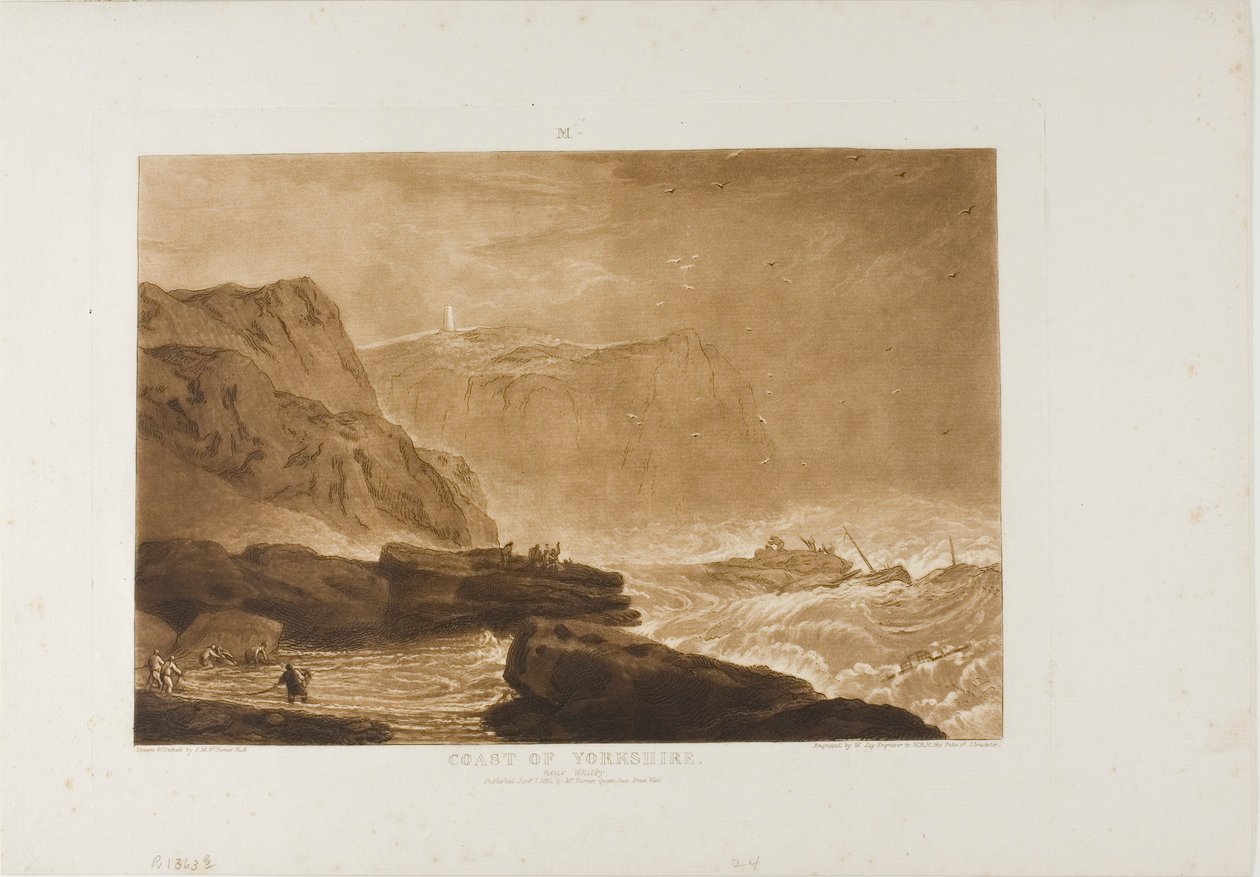 Yorkshire tengerpartja, 24-es lemez a Liber Studiorumtól alkotó: Joseph Mallord William Turner