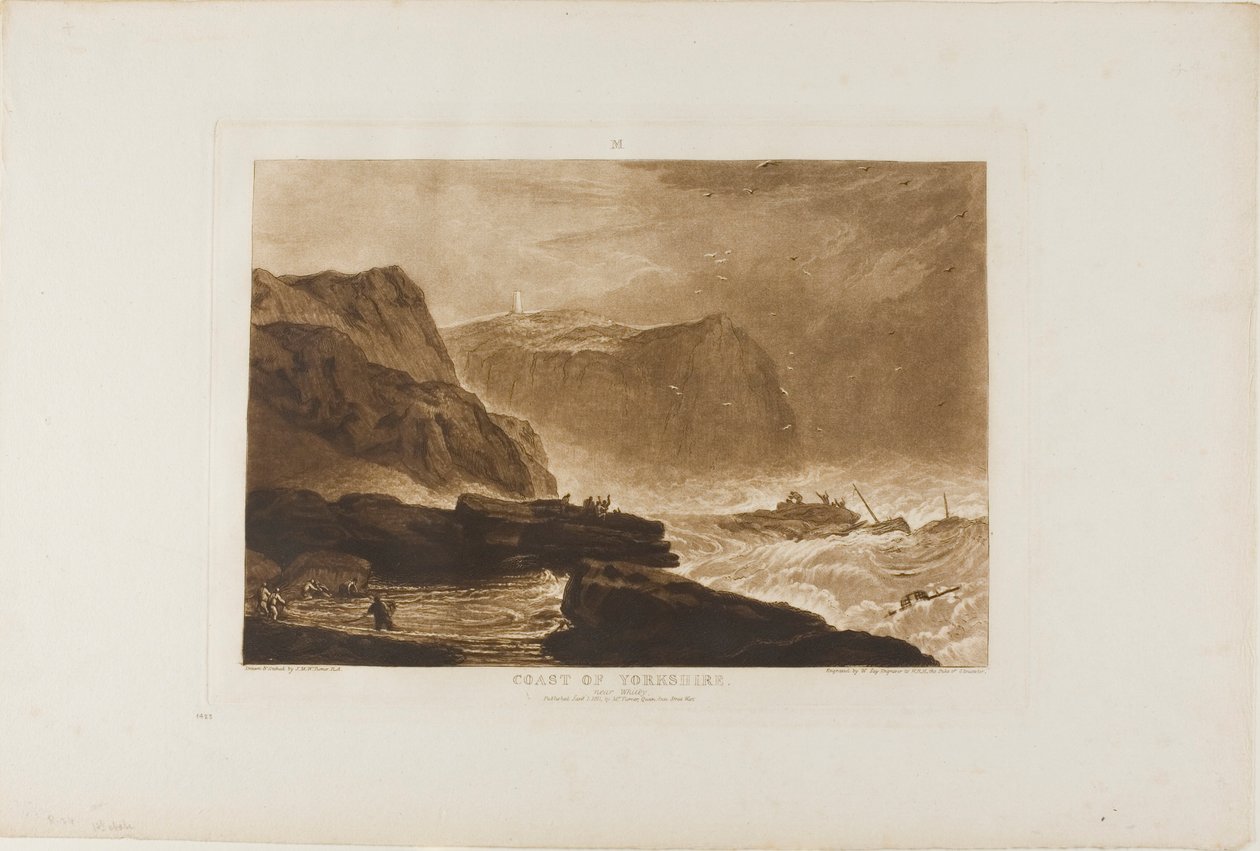 Yorkshire tengerpartja, 24-es lemez a Liber Studiorumtól alkotó: Joseph Mallord William Turner