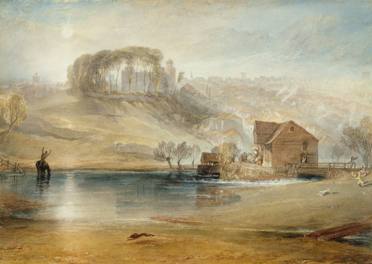 Colchester, 1826 körül (grafit, wc, testszín és kréta papíron) alkotó: Joseph Mallord William Turner