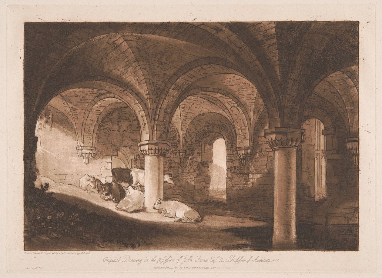 A Kirkstall-apátság kriptája alkotó: Joseph Mallord William Turner
