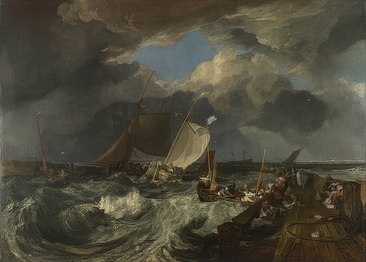 A calais-i móló. 1803 alkotó: Joseph Mallord William Turner