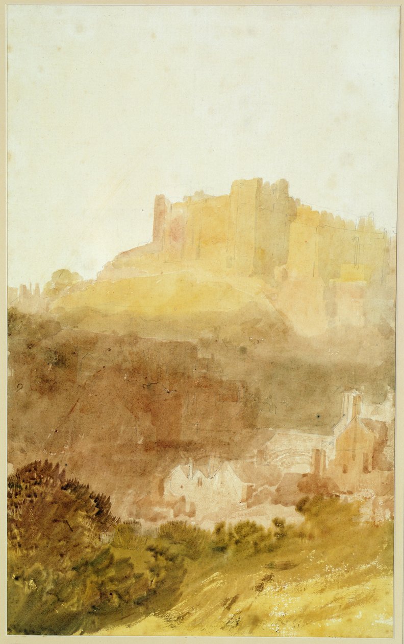 Durham kastély (akvarell papíron) alkotó: Joseph Mallord William Turner
