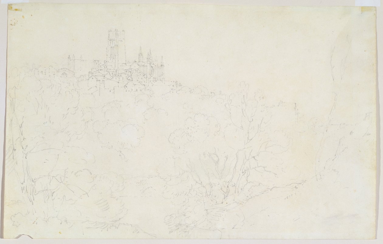 Durham, 1801 körül (ceruza, papír) alkotó: Joseph Mallord William Turner