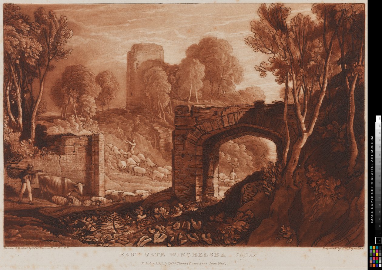 East Gate Winchelsea, Sussex alkotó: Joseph Mallord William Turner