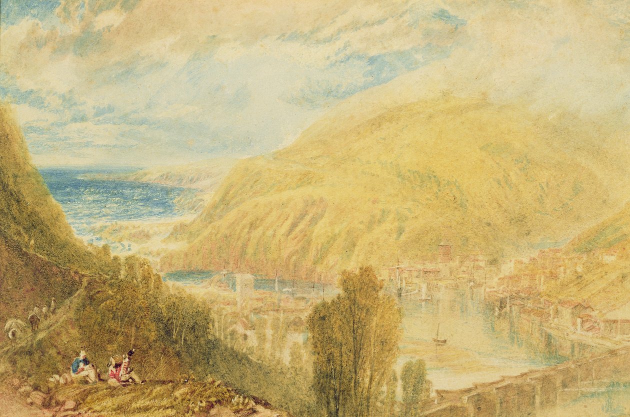 East and West Looe, Cornwall, 1816 körül (akvarell papíron) alkotó: Joseph Mallord William Turner