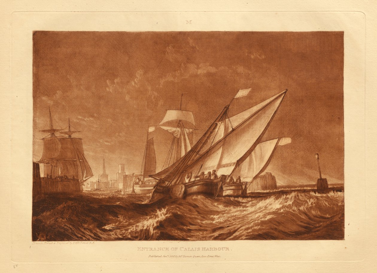 Calais kikötőjének bejárata alkotó: Joseph Mallord William Turner