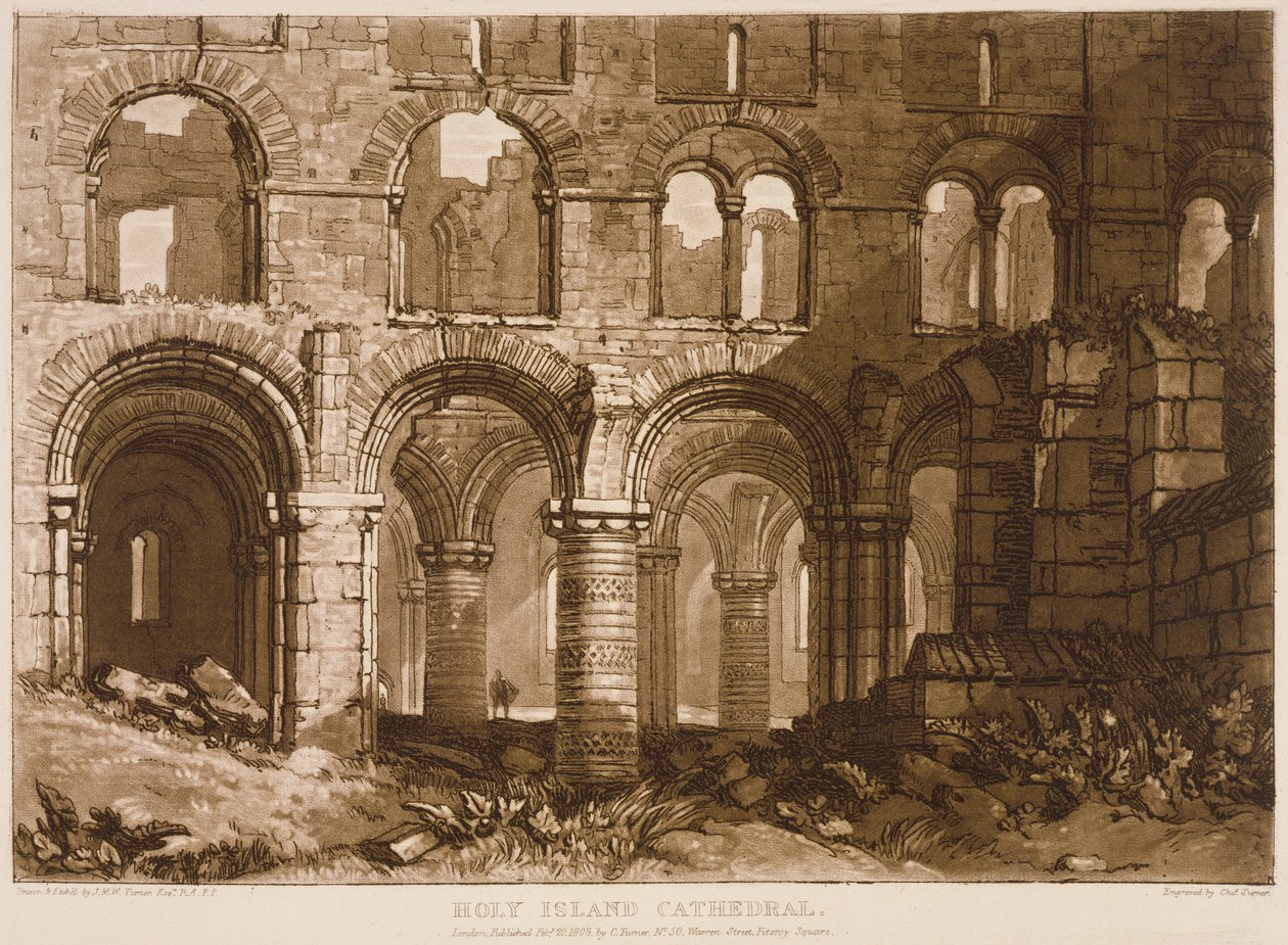 F.11.I. Szent Sziget-székesegyház, a „Liber Studiorum”-ból, vésette: Charles Turner, 1808 alkotó: Joseph Mallord William Turner