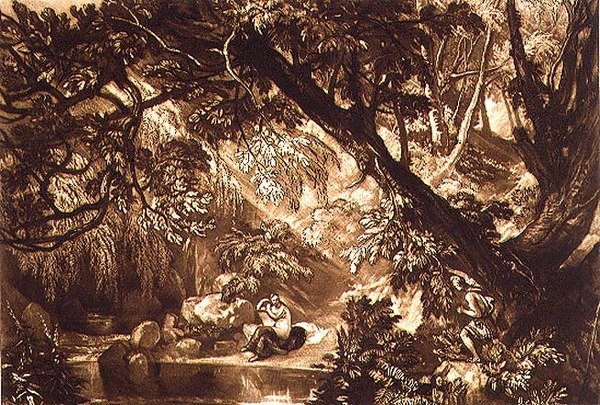 F.66.I Aesacus és Hesperie, a „Liber Studiorum”-ból, a művész által metszett alkotó: Joseph Mallord William Turner
