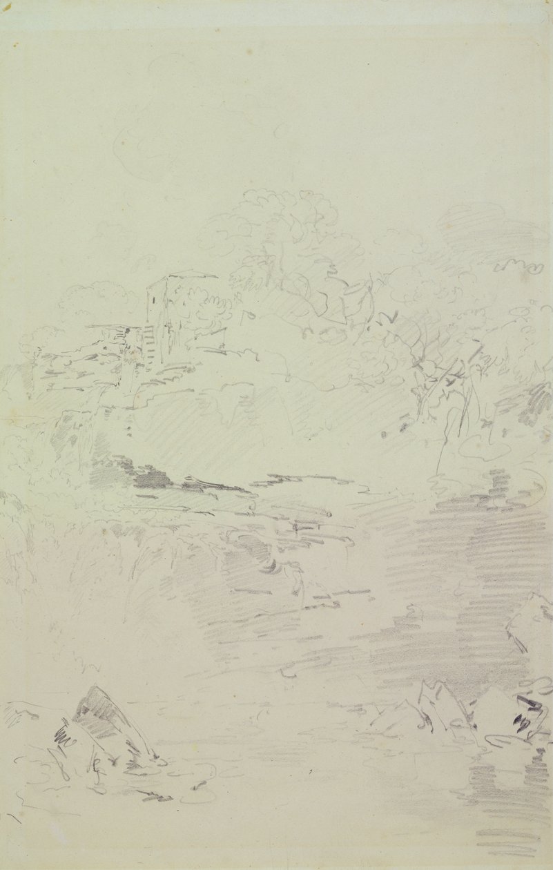 Falls of the Clyde, 1801 körül (ceruza papíron) alkotó: Joseph Mallord William Turner