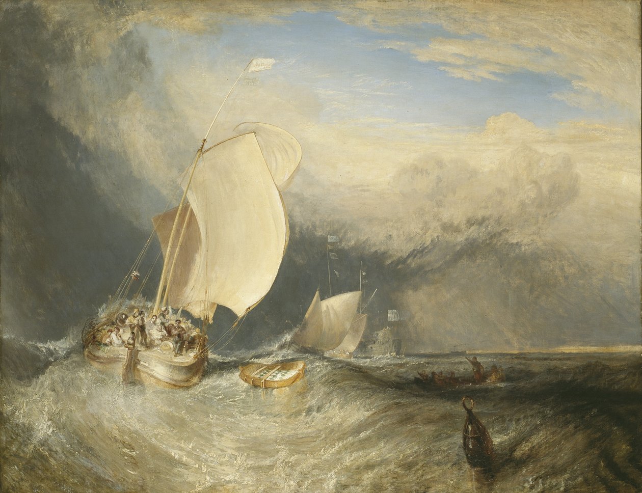 Halászcsónakok Hucksterekkel, akik halakért alkudoznak, 1837-38 alkotó: Joseph Mallord William Turner