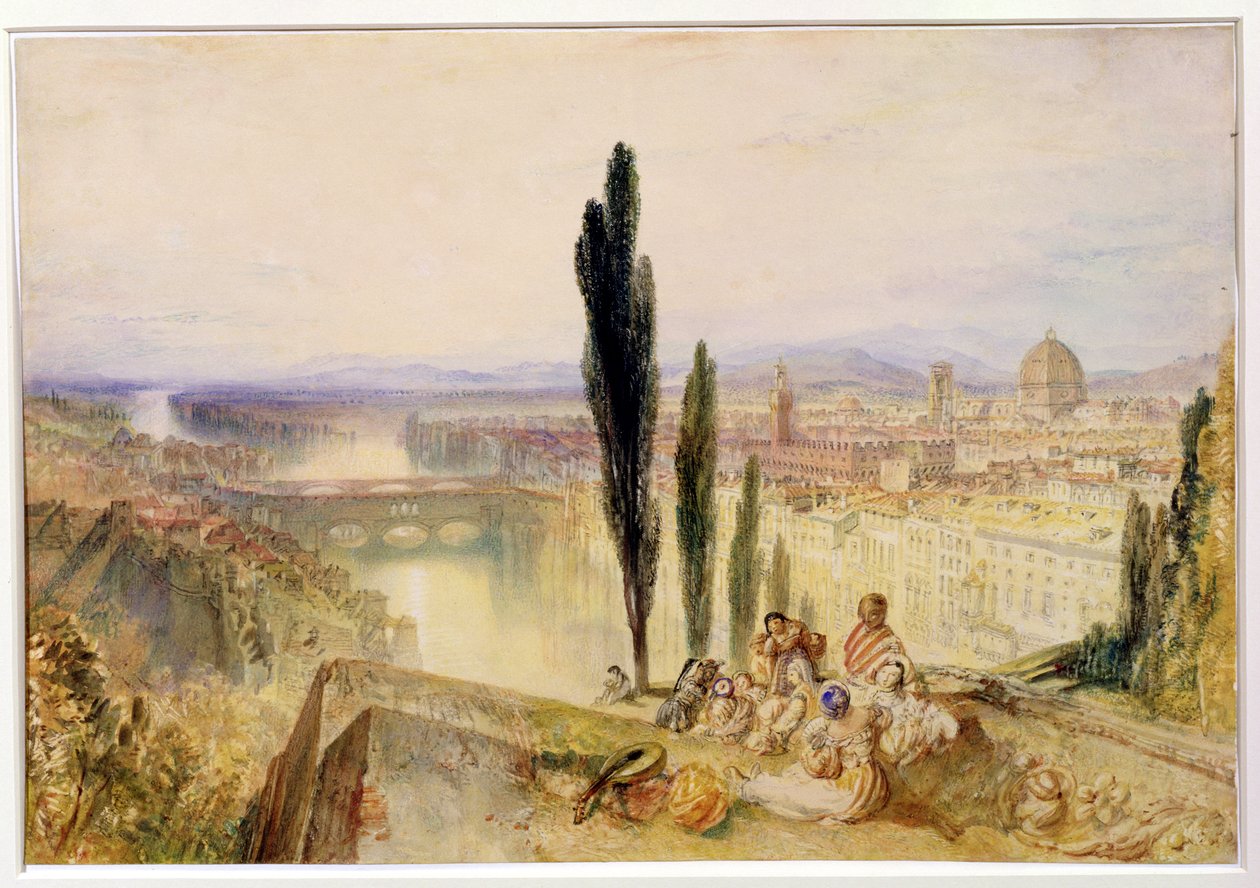 Firenze, 1827 körül (wc papíron) alkotó: Joseph Mallord William Turner