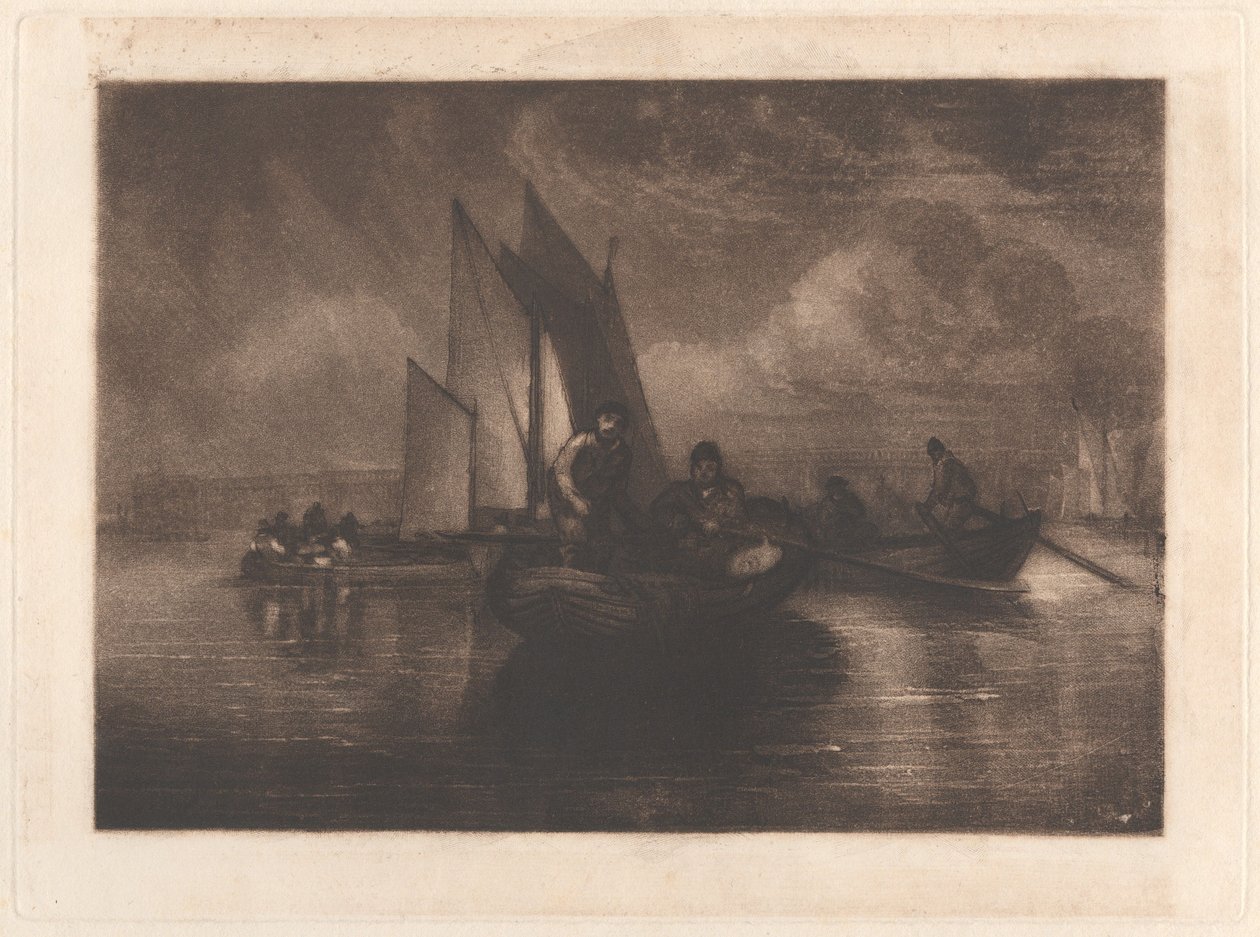 Lepényhalhalászat, Battersea alkotó: Joseph Mallord William Turner