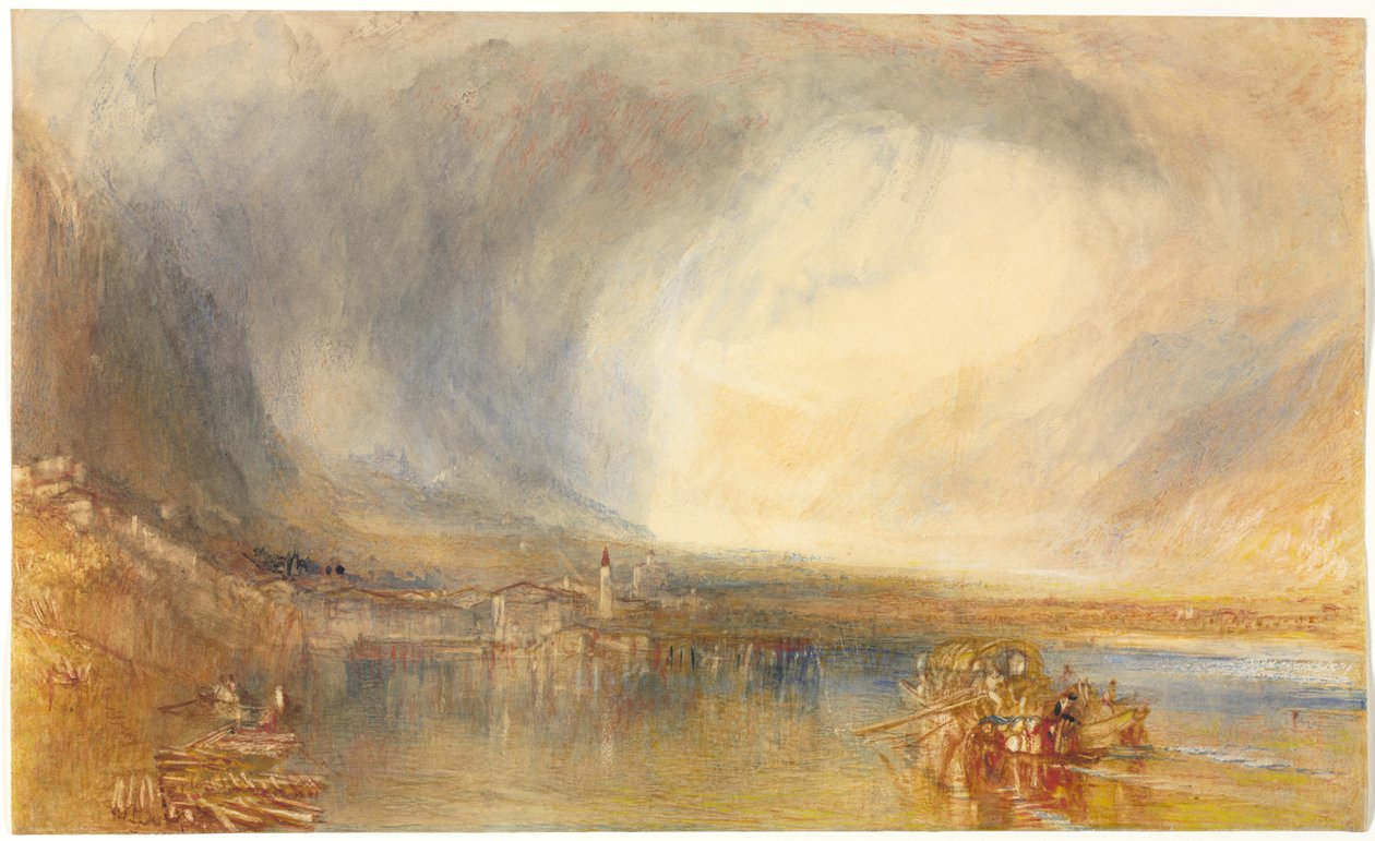 Flüelen, a Luzerni-tóból alkotó: Joseph Mallord William Turner