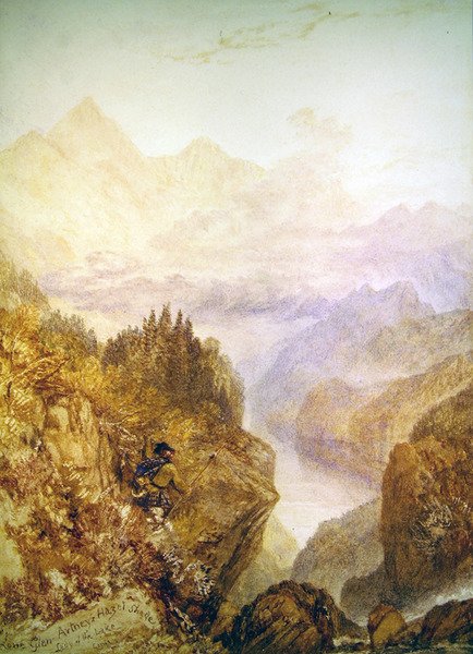 Glen Artney, 1820 körül (akvarell, papír) alkotó: Joseph Mallord William Turner