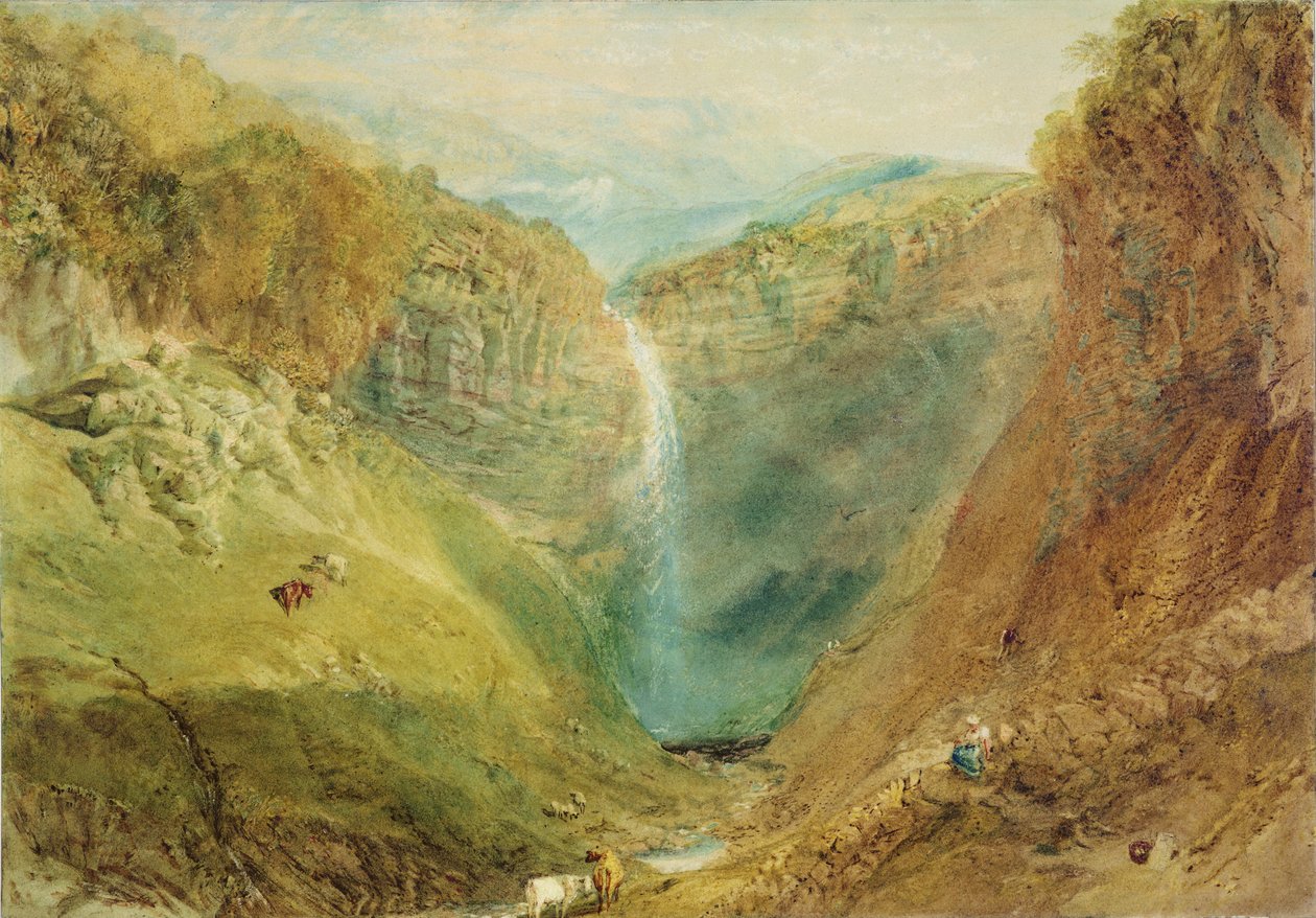 Hardraw Fall, Yorkshire, 1820 körül alkotó: Joseph Mallord William Turner
