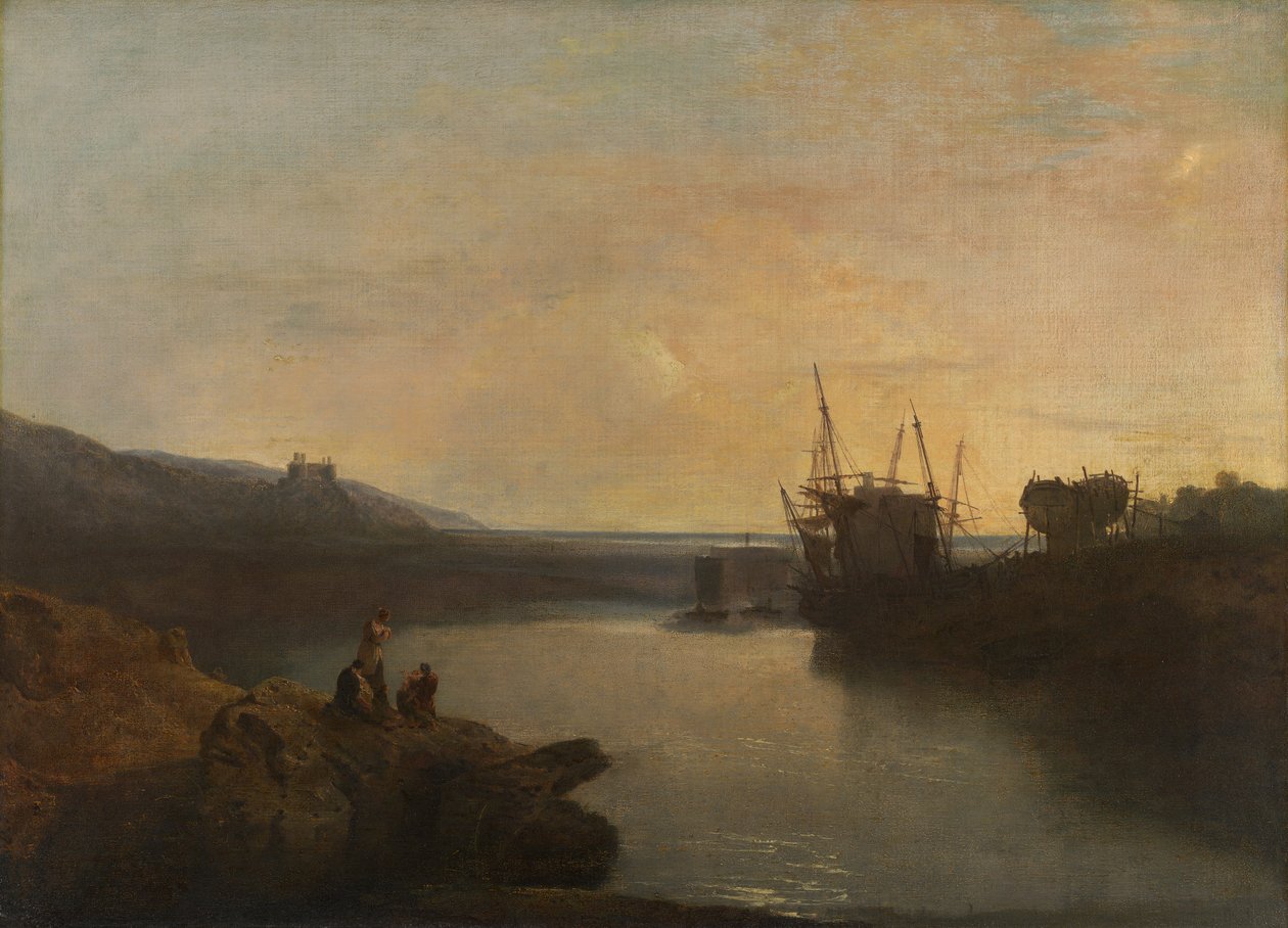 Harlech kastély, Tygwyn Ferryről, Nyári esti alkony [1799, Royal Academy of Arts, London, kiállítási katalógus] alkotó: Joseph Mallord William Turner