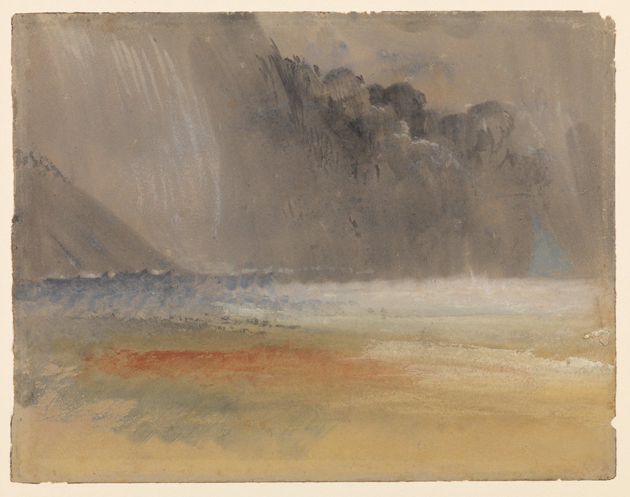 Halmozódott zivatarfelhő a tengeren és a szárazföldön, 1835-1840 körül alkotó: Joseph Mallord William Turner