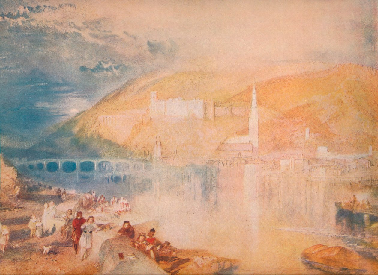 Heidelberg-Naplemente, 1840, 1918 alkotó: Joseph Mallord William Turner