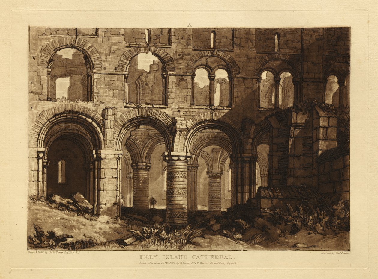 Holy Island székesegyháza alkotó: Joseph Mallord William Turner