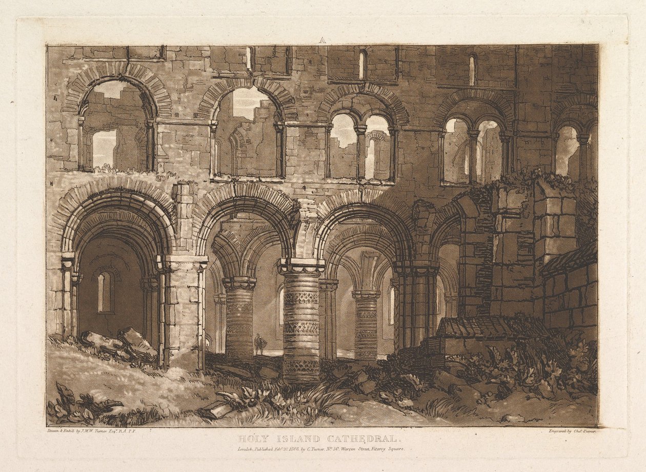 Szent-szigeti székesegyház Liber Studiorum, III. rész, 11. tábla, 1808. február 20. alkotó: Joseph Mallord William Turner