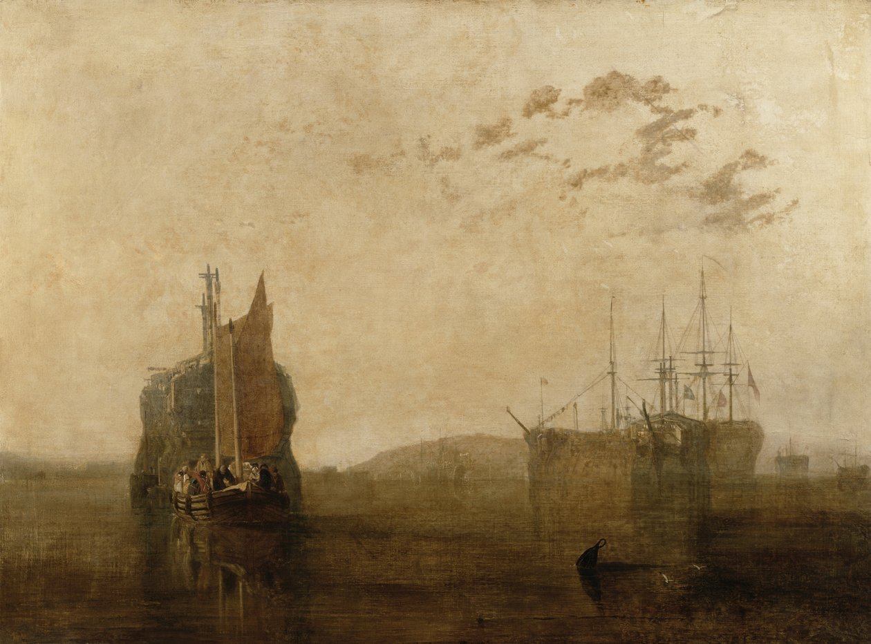 Hulks a Tamaron, 1812 körül alkotó: Joseph Mallord William Turner