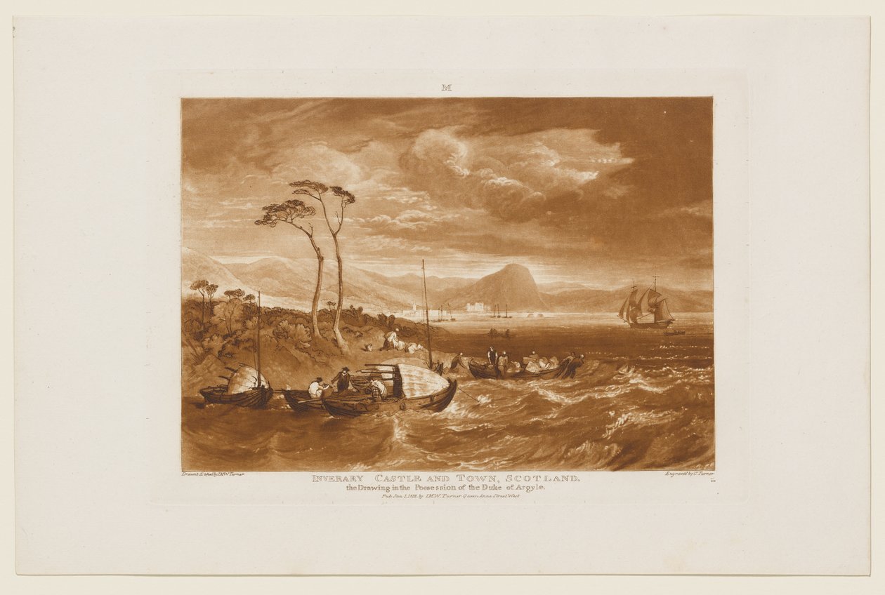 Inveraray kastélya és városa alkotó: Joseph Mallord William Turner