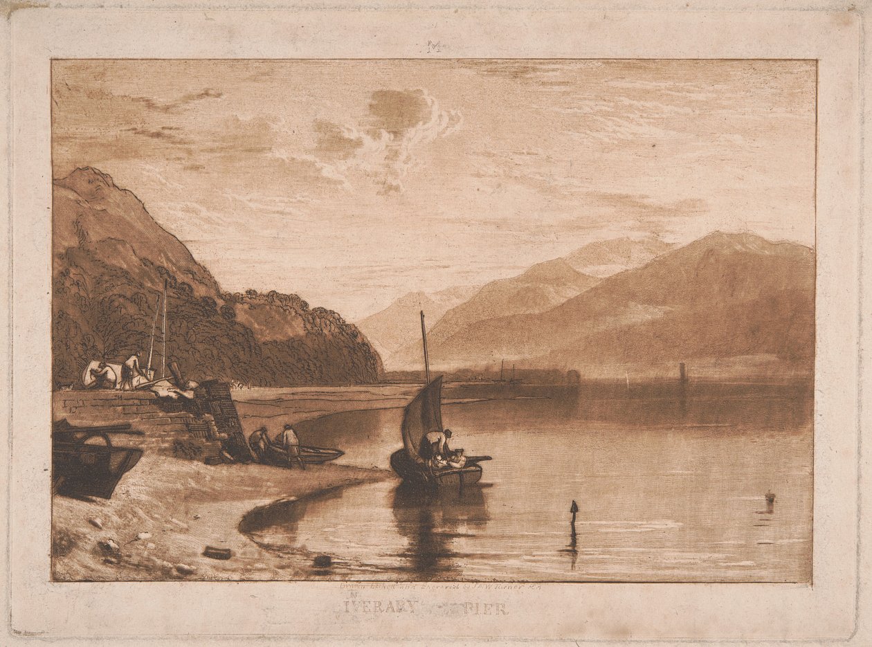Inverary móló, Loch Fyne, reggel alkotó: Joseph Mallord William Turner