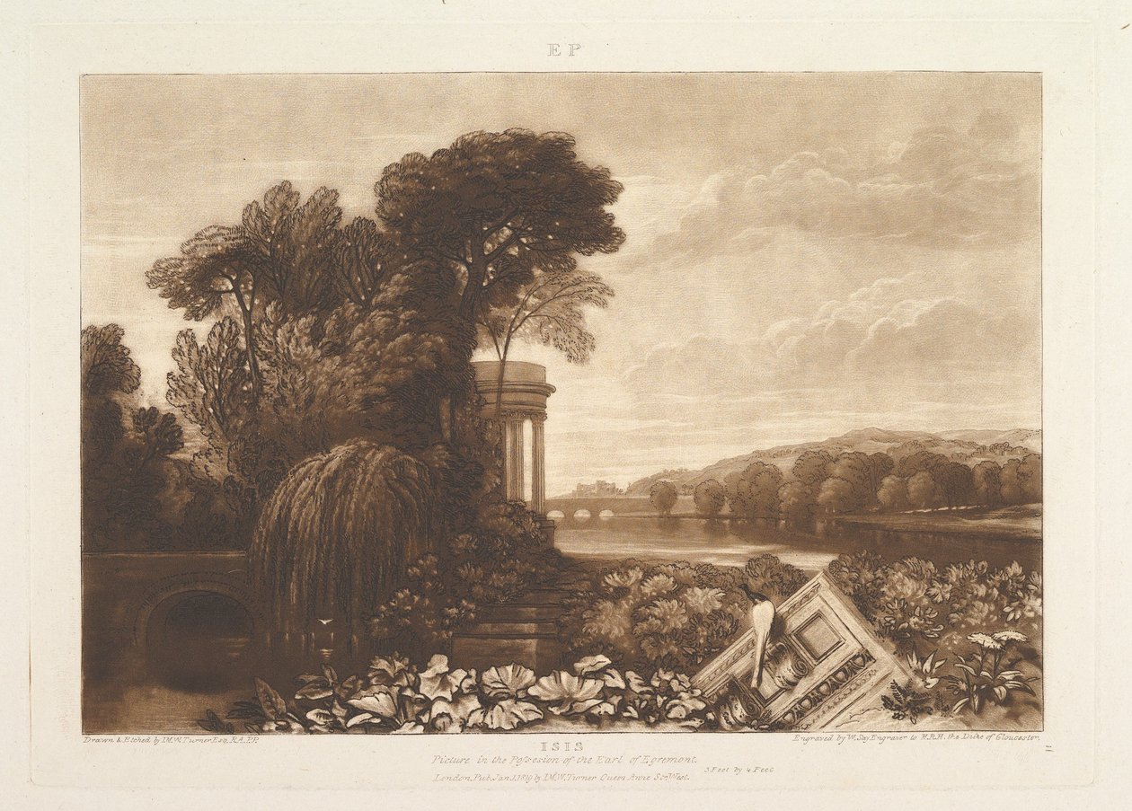 Isis Liber Studiorum, XIV. rész, 68. tábla, 1819. január 1. alkotó: Joseph Mallord William Turner