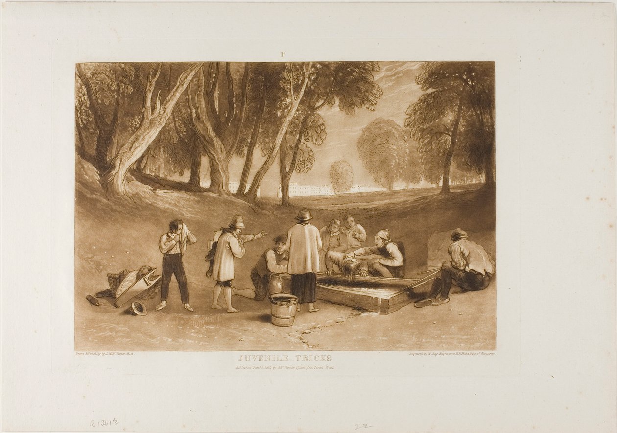 Fiatalkorúak trükkjei, 22. tábla a Tanulmányok Könyvéből alkotó: Joseph Mallord William Turner