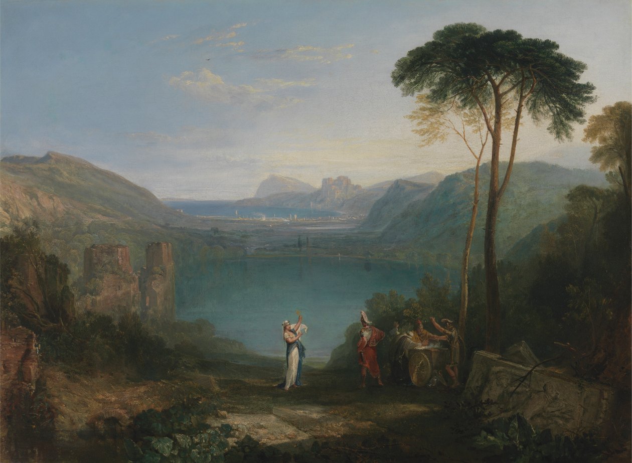 Avernus-tó: Aeneas és a kumai szibilla alkotó: Joseph Mallord William Turner