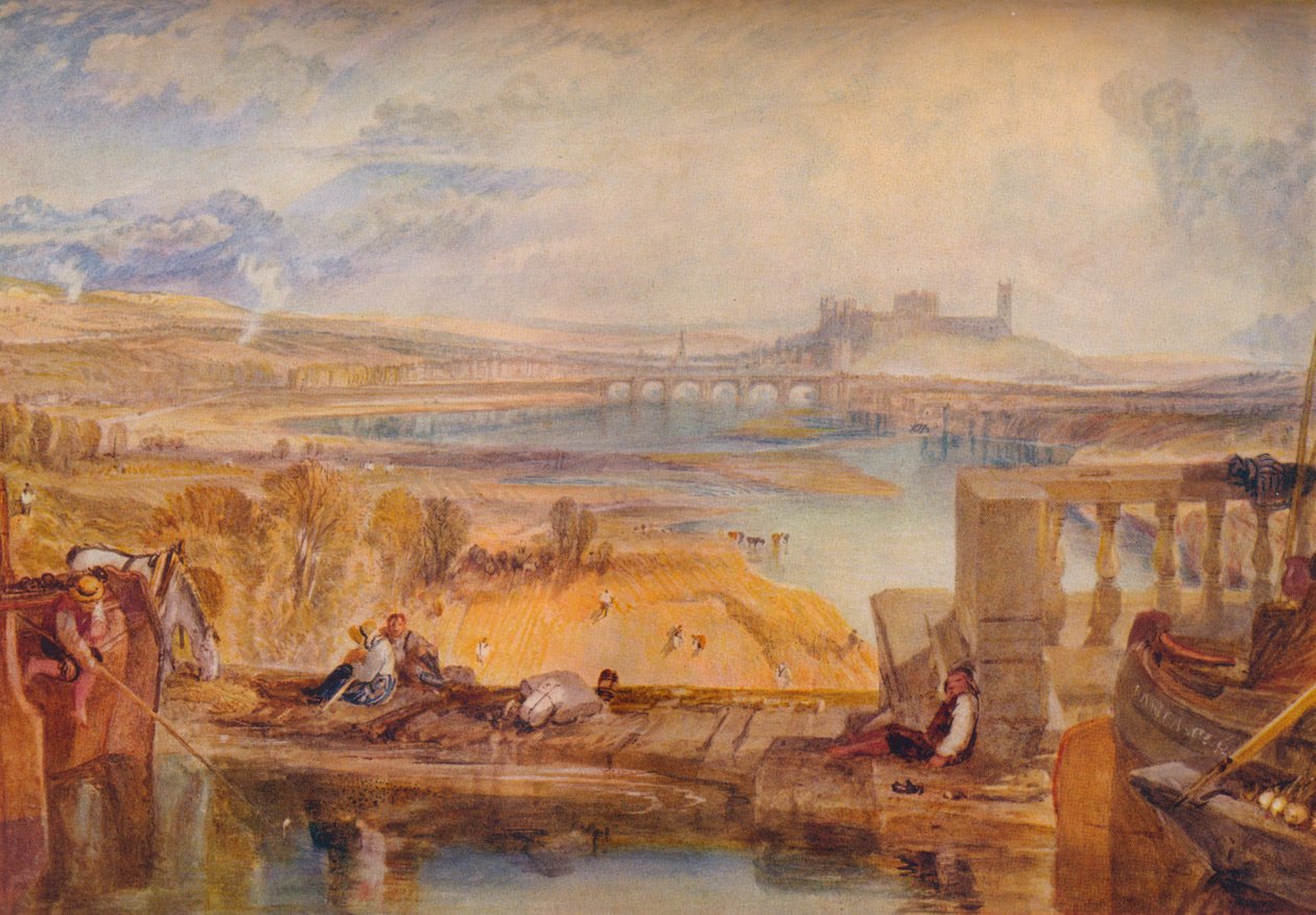 Lancaster, az Aqueduct Bridge felől, 1825 alkotó: Joseph Mallord William Turner
