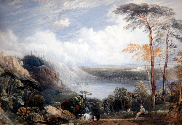 Tájkép (akvarell és testfesték papíron) alkotó: Joseph Mallord William Turner