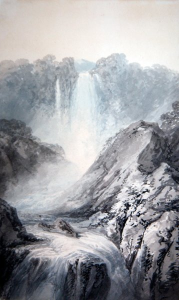 Tájkép (akvarell és testfesték, papír) alkotó: Joseph Mallord William Turner