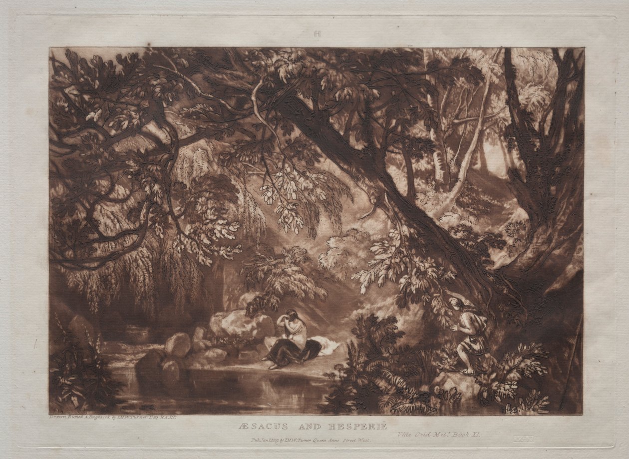 Aesacus és Hesperie alkotó: Joseph Mallord William Turner