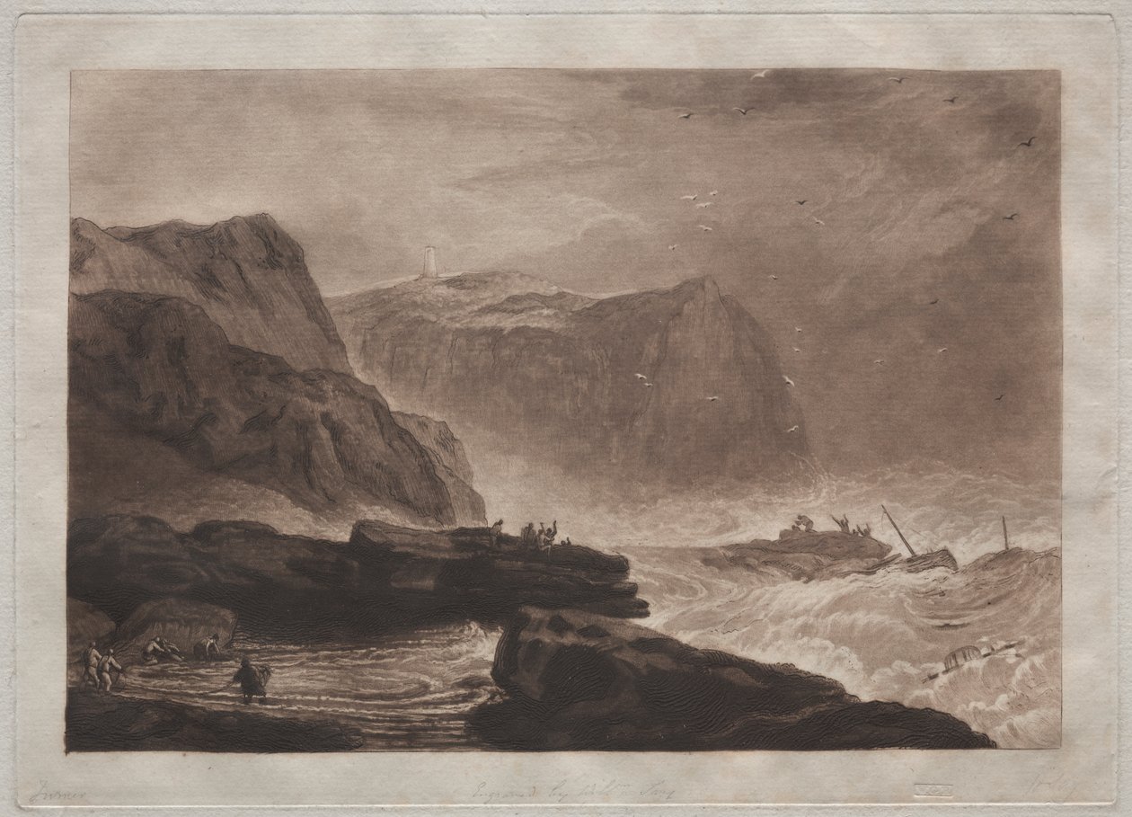 Liber Studiorum: Yorkshire partvidéke, Whitby közelében alkotó: Joseph Mallord William Turner