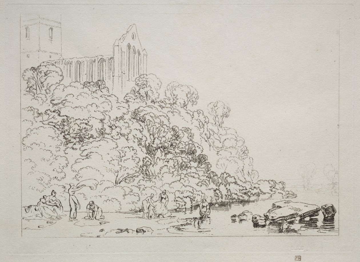 Tanulmányok könyve: Dumblain Abbey, Skócia alkotó: Joseph Mallord William Turner