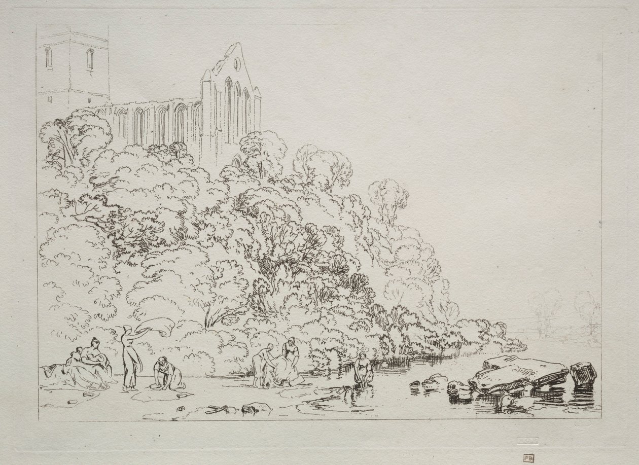 Tanulmányok könyve: Dumblain Abbey, Skócia. alkotó: Joseph Mallord William Turner