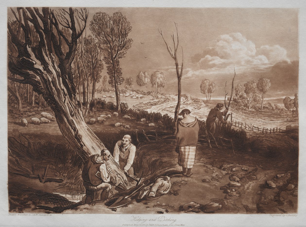 Liber Studiorum: Fedezetelés és árkolás alkotó: Joseph Mallord William Turner